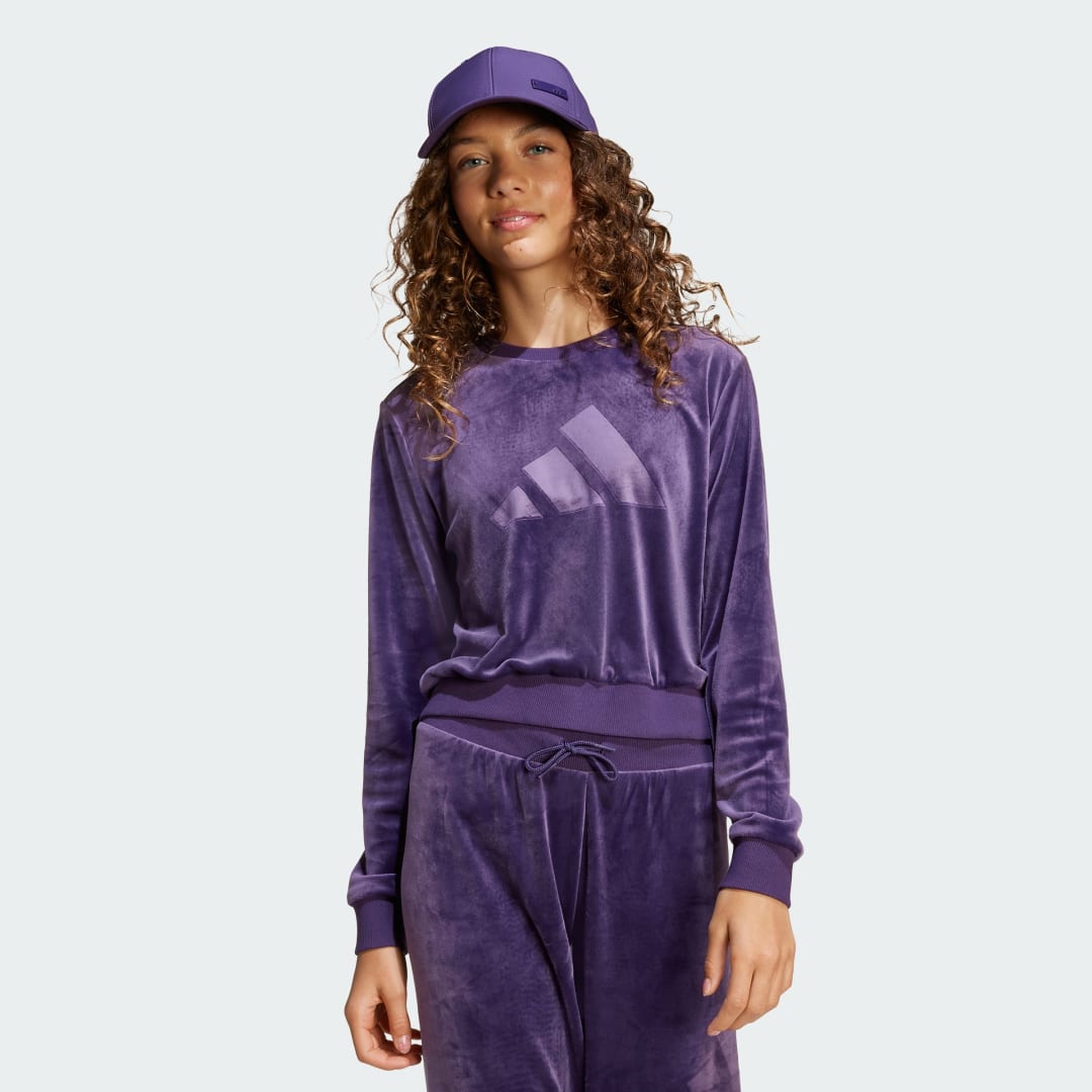 Adidas Holiday Glam Cropped Sweatshirt