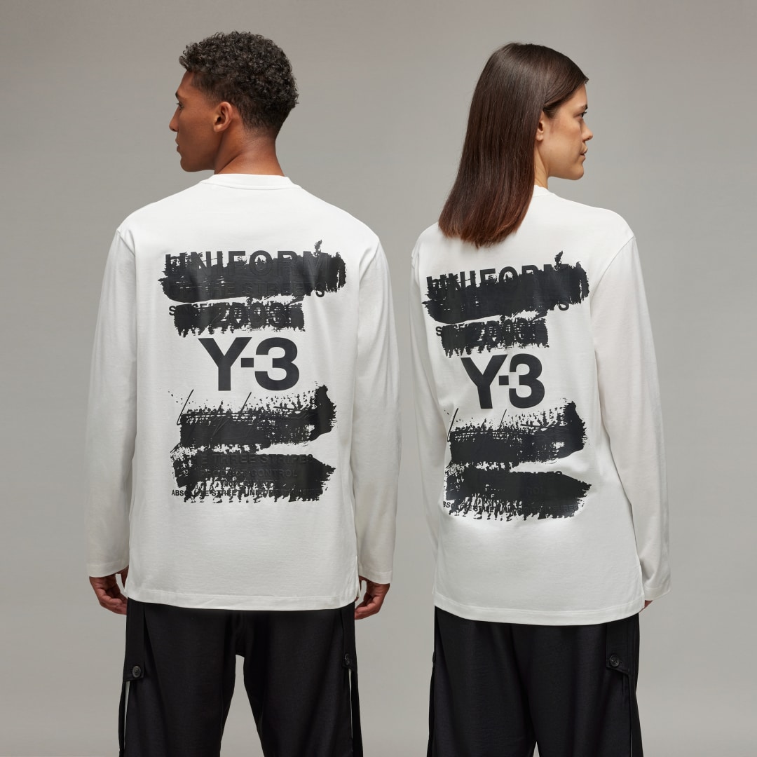 T shirt graphique manches longues Y 3 - vue 4