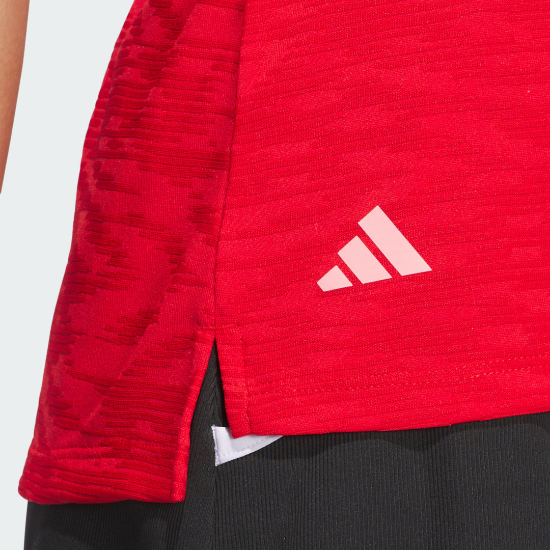 

adidas Playera Polo Ultimate365 Jacquard Mujer, Better scarlet