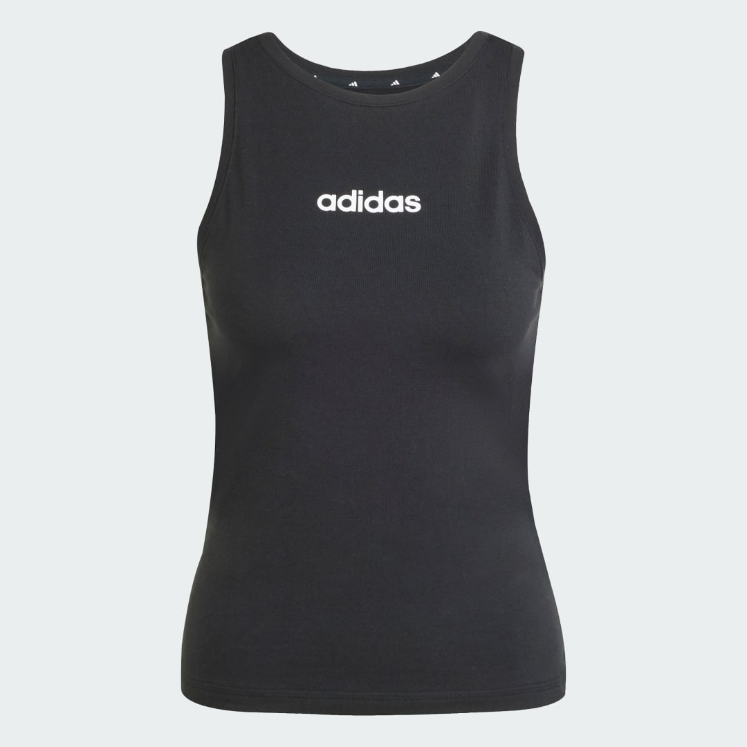 Adidas Essentials Linear Slim-Fit Katoenen Tanktop