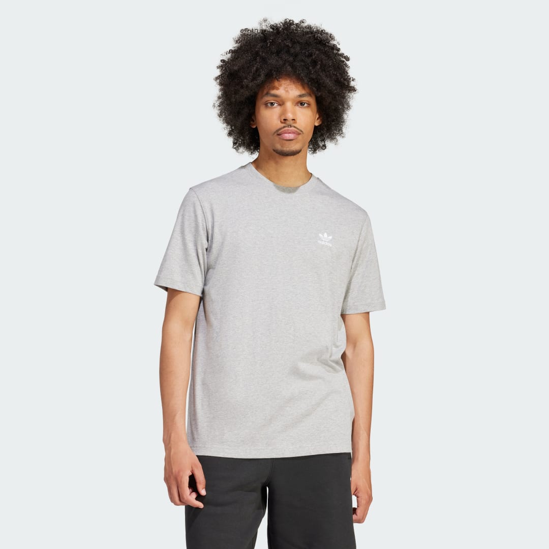 

adidas Camiseta Essentials Trifolio Hombre, Gris