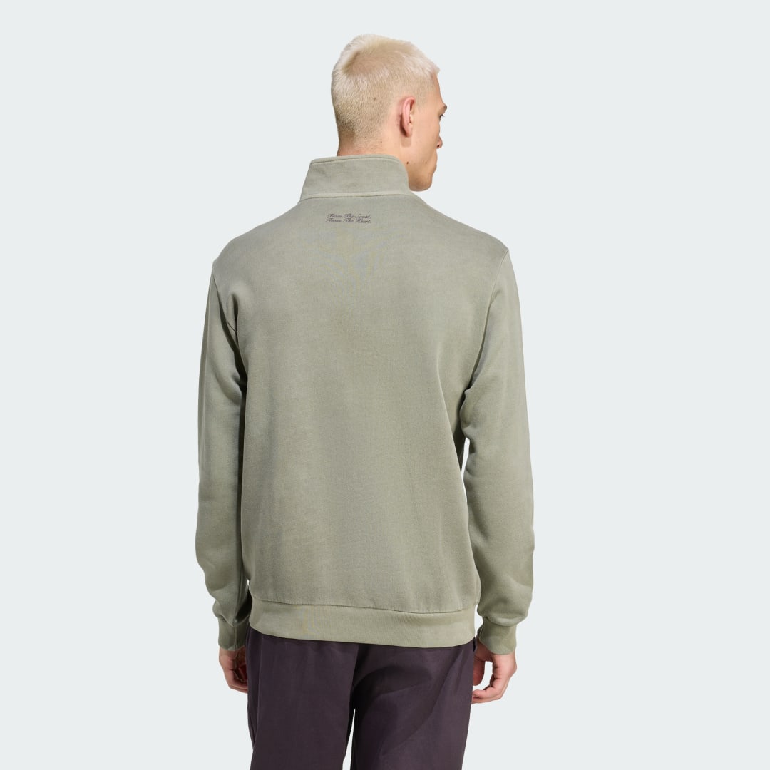 Adidas FC Bayern München Terrace Icons Sweater met Halflange Rits