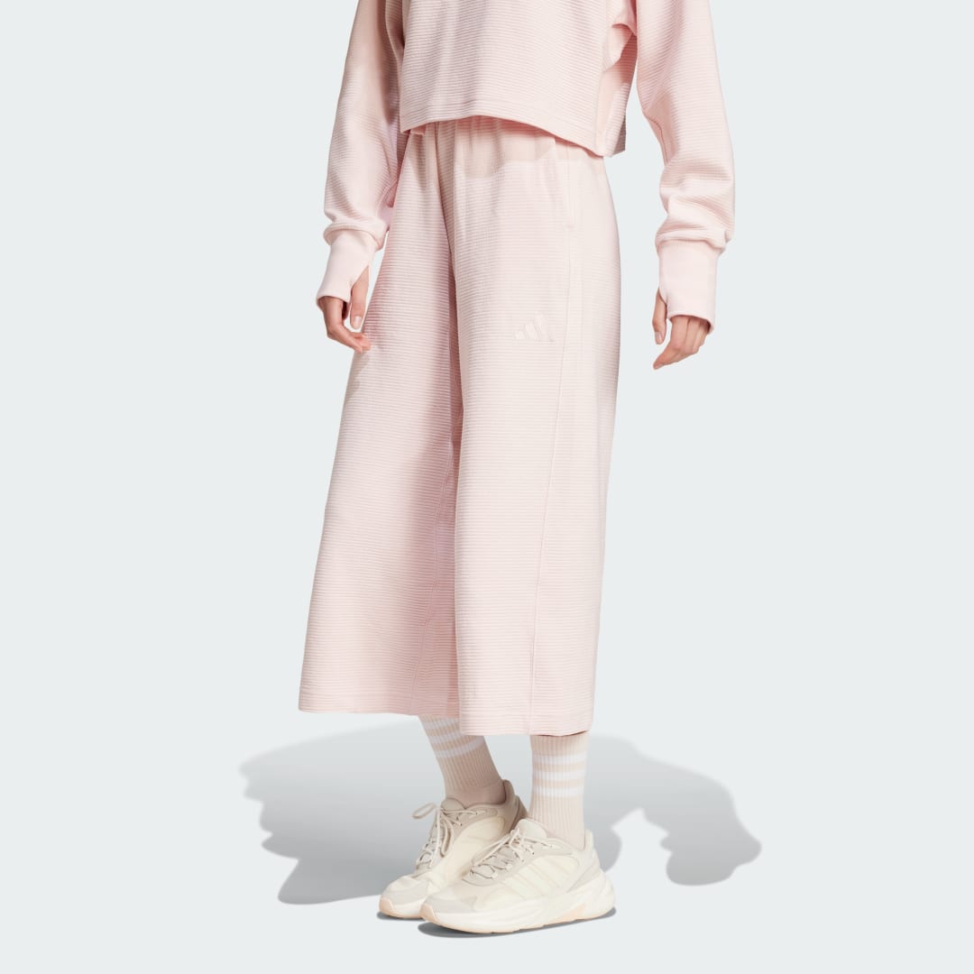 Adidas ALL SZN Rib 7 8 Wide Leg Broek