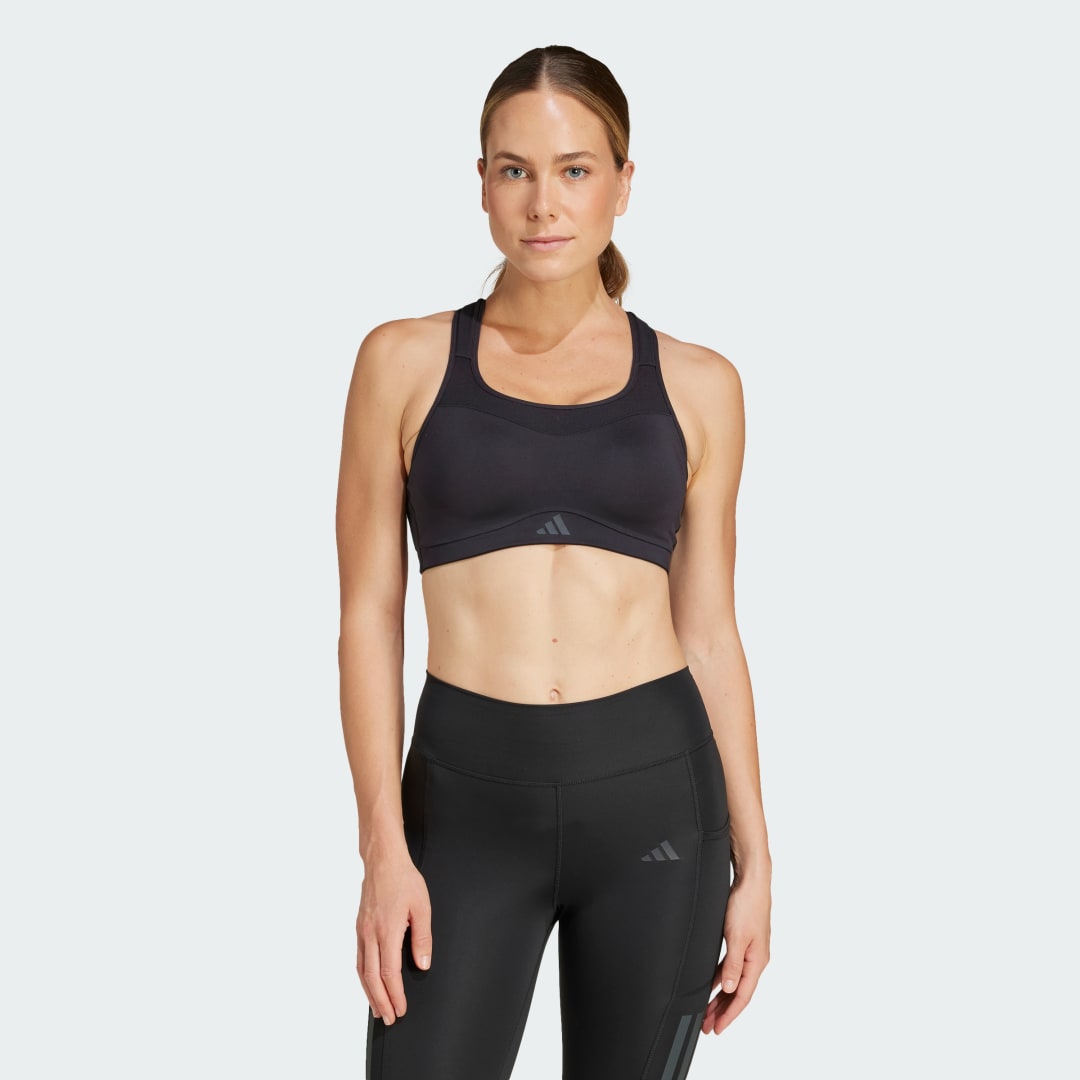 Adidas TLRD Impact Training High Support Beha Zwart- Dames Zwart