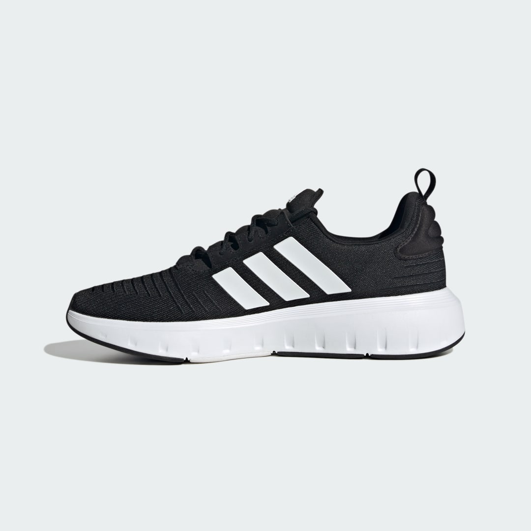 

adidas Tenis Swift Run Unisex, Negro/blanco/blanco