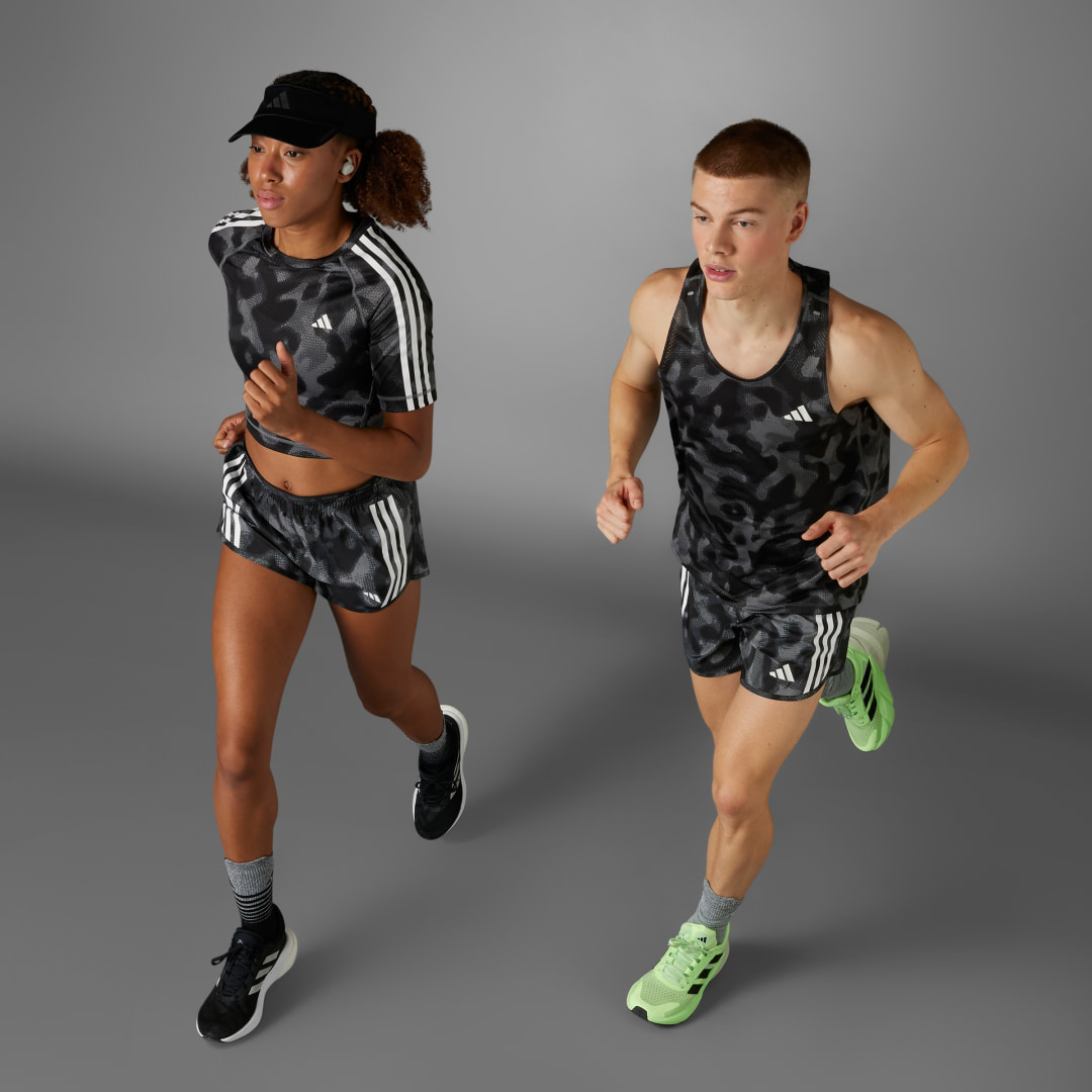 Adidas Performance Own the Run 3-Stripes Allover Print Short