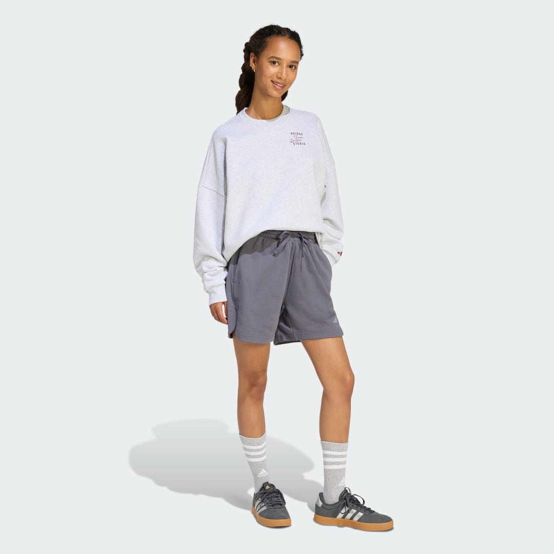 Thumbnail - 3-Streifen Studio Fleece Shorts, locker geschnitten