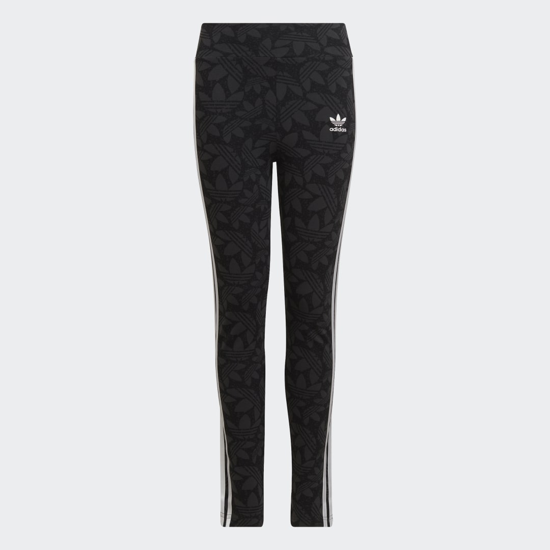 

adidas Licras Estampadas Pretina Alta Niño, Blanco