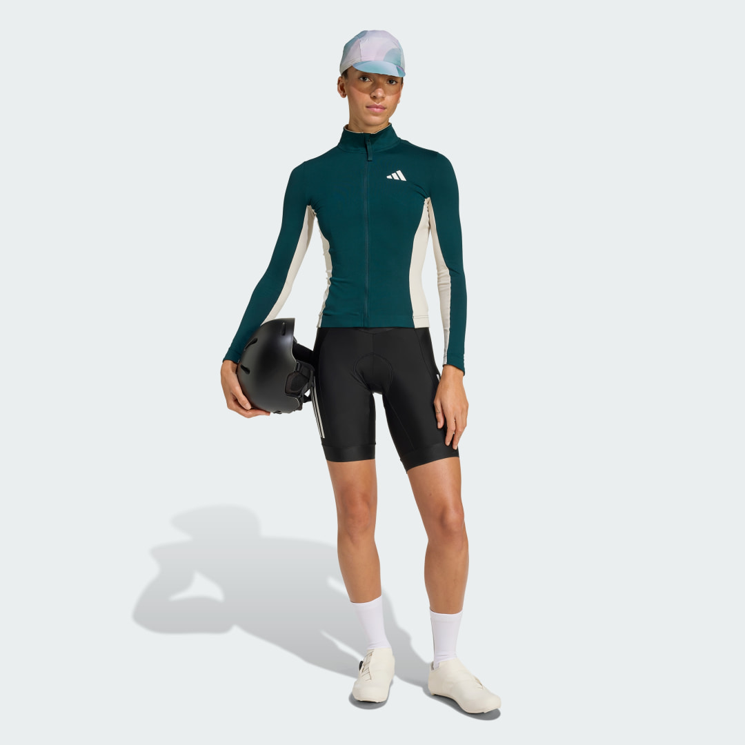 Adidas Tempo 3-Stripes Fietsshirt met Lange Mouwen