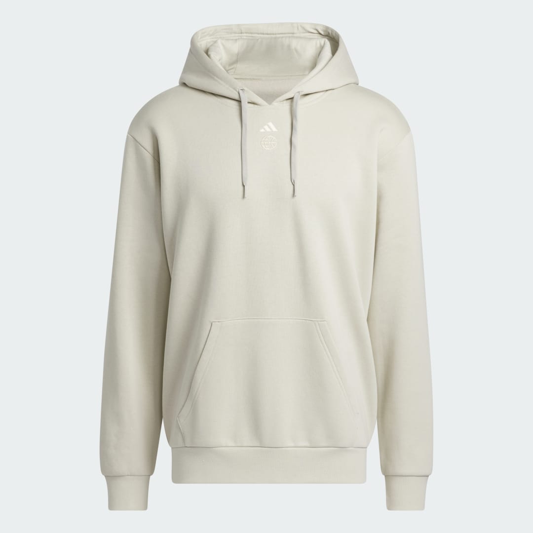 

adidas Buzo con Capucha Hoops Graphic Hoodie Hombre, Gris