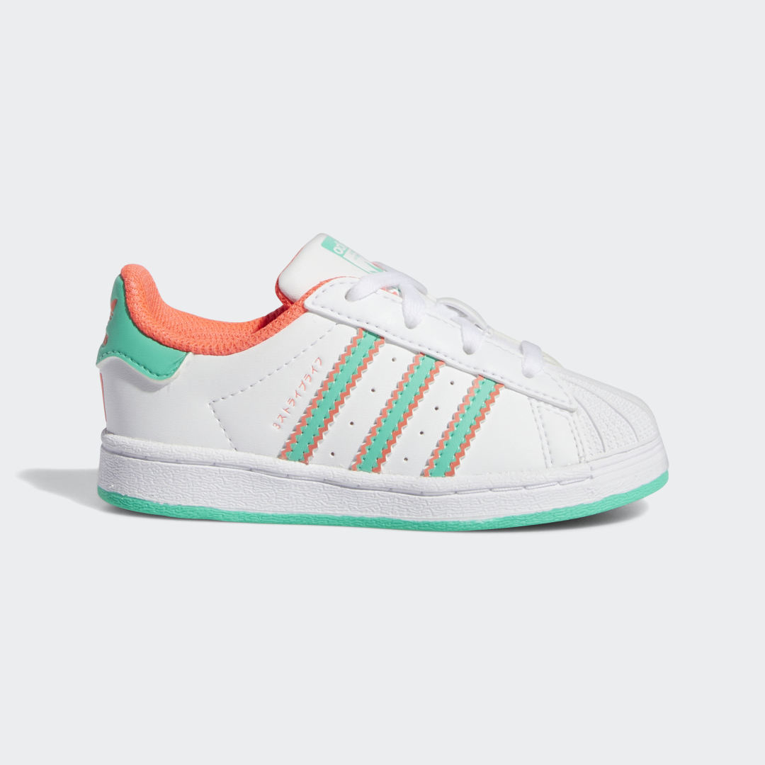 Adidas Superstar Shoes Cloud White / Hi-res Green / Turbo