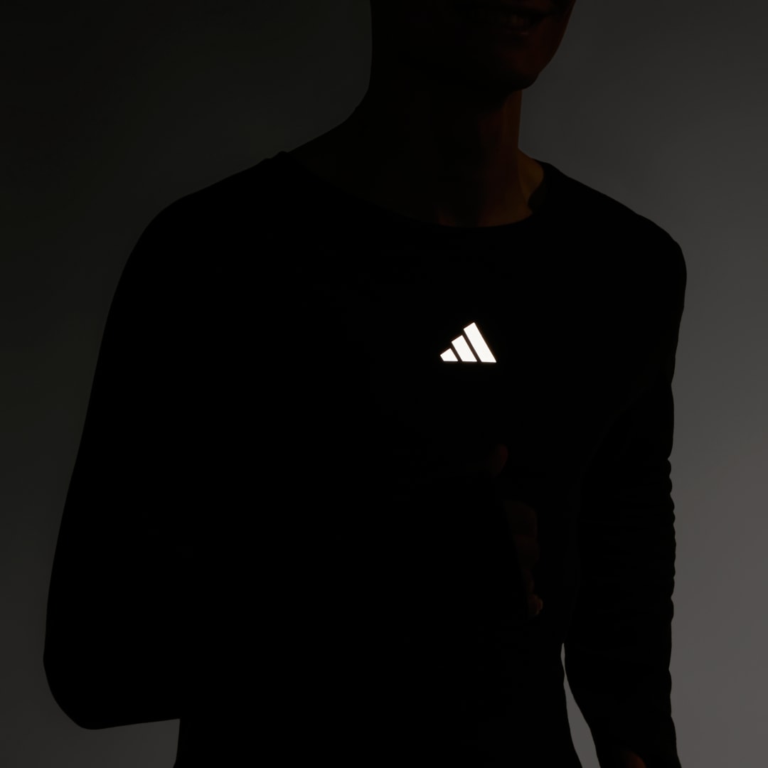 

adidas Camiseta Ultimate Runner Conquer the Elements Lana Merino Manga Larga Hombre, Negro
