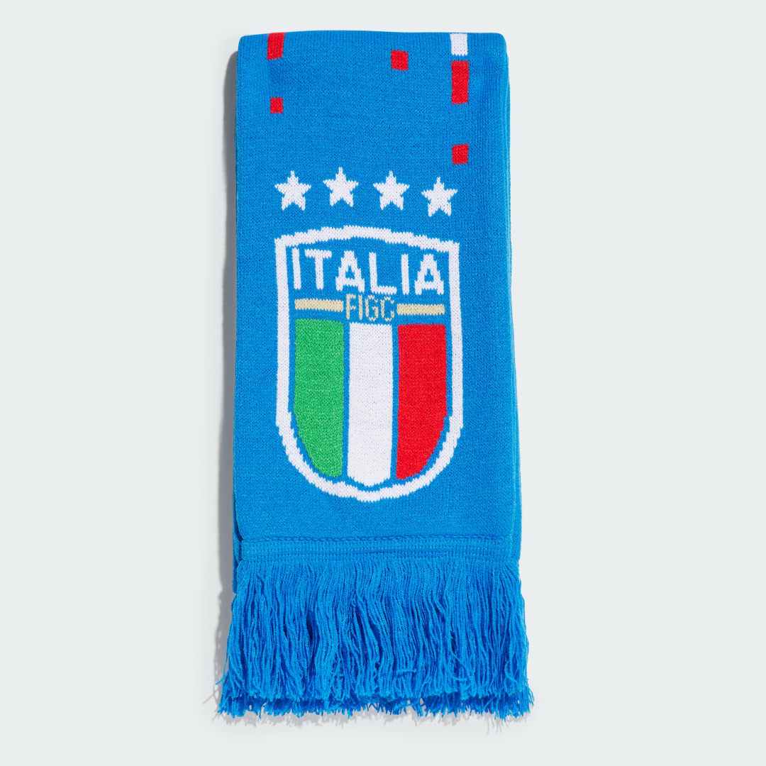 Image of adidas Italy Soccer Scarf Blue M/L - Soccer Scarves