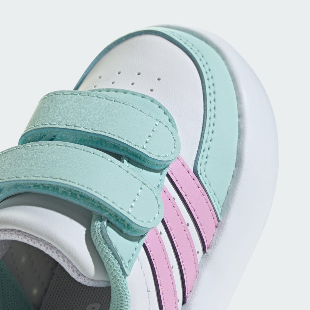 

adidas Tenis Breaknet 2.0 Para Niños, Blanco/bliss lilac/semi flash aqua