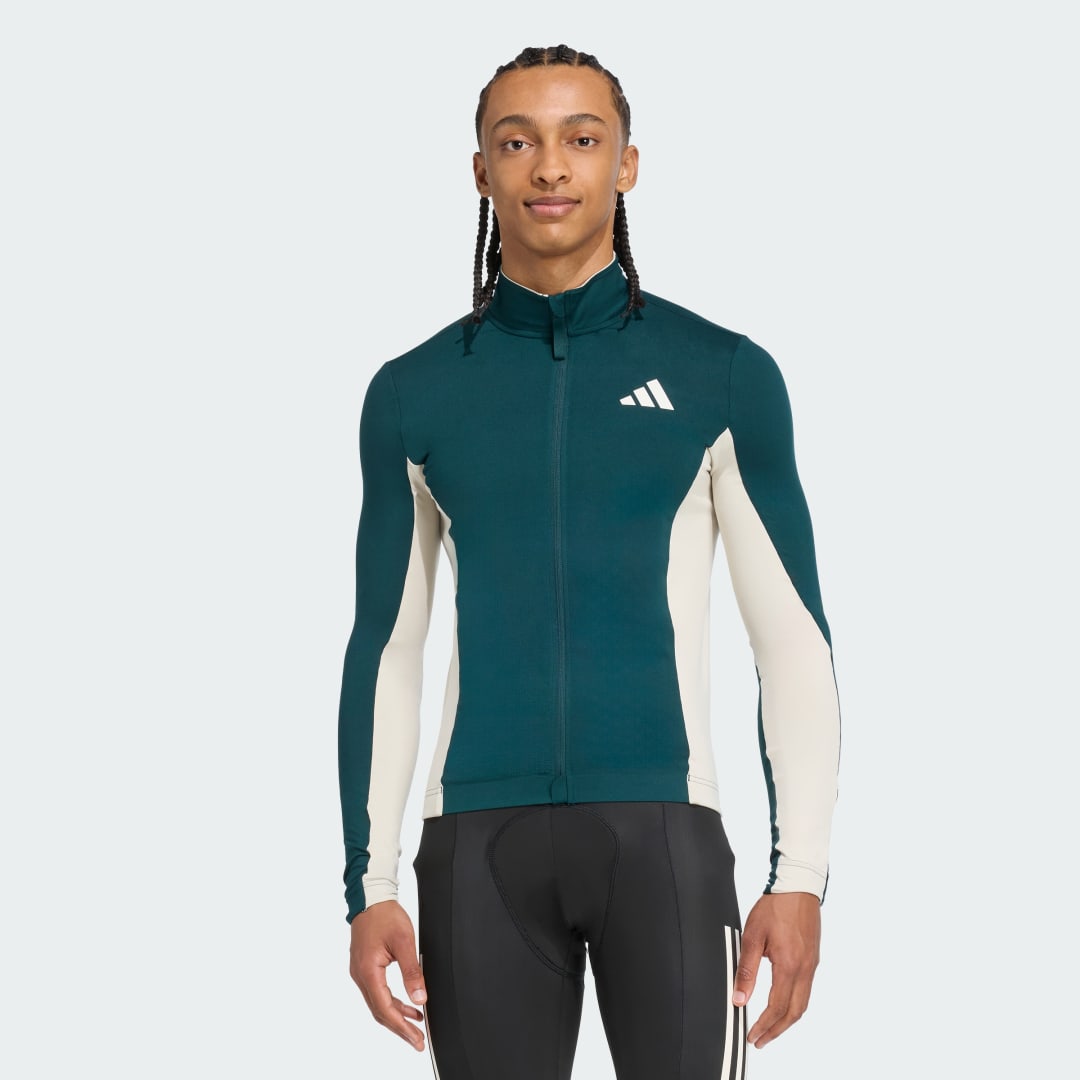 Adidas Tempo 3-Stripes Fietsshirt met Lange Mouwen