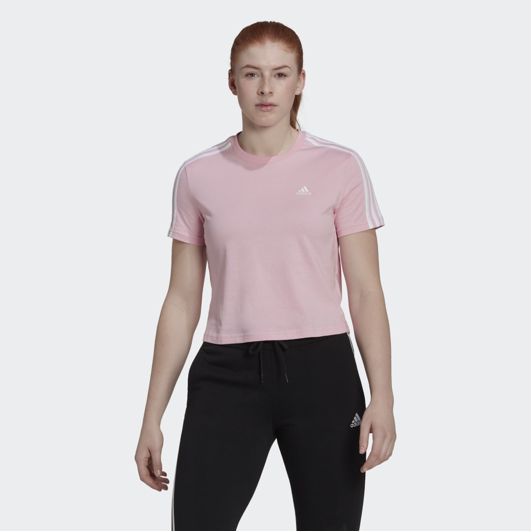 Adidas Sportswear Essentials Loose 3-Stripes Cropped T-shirt