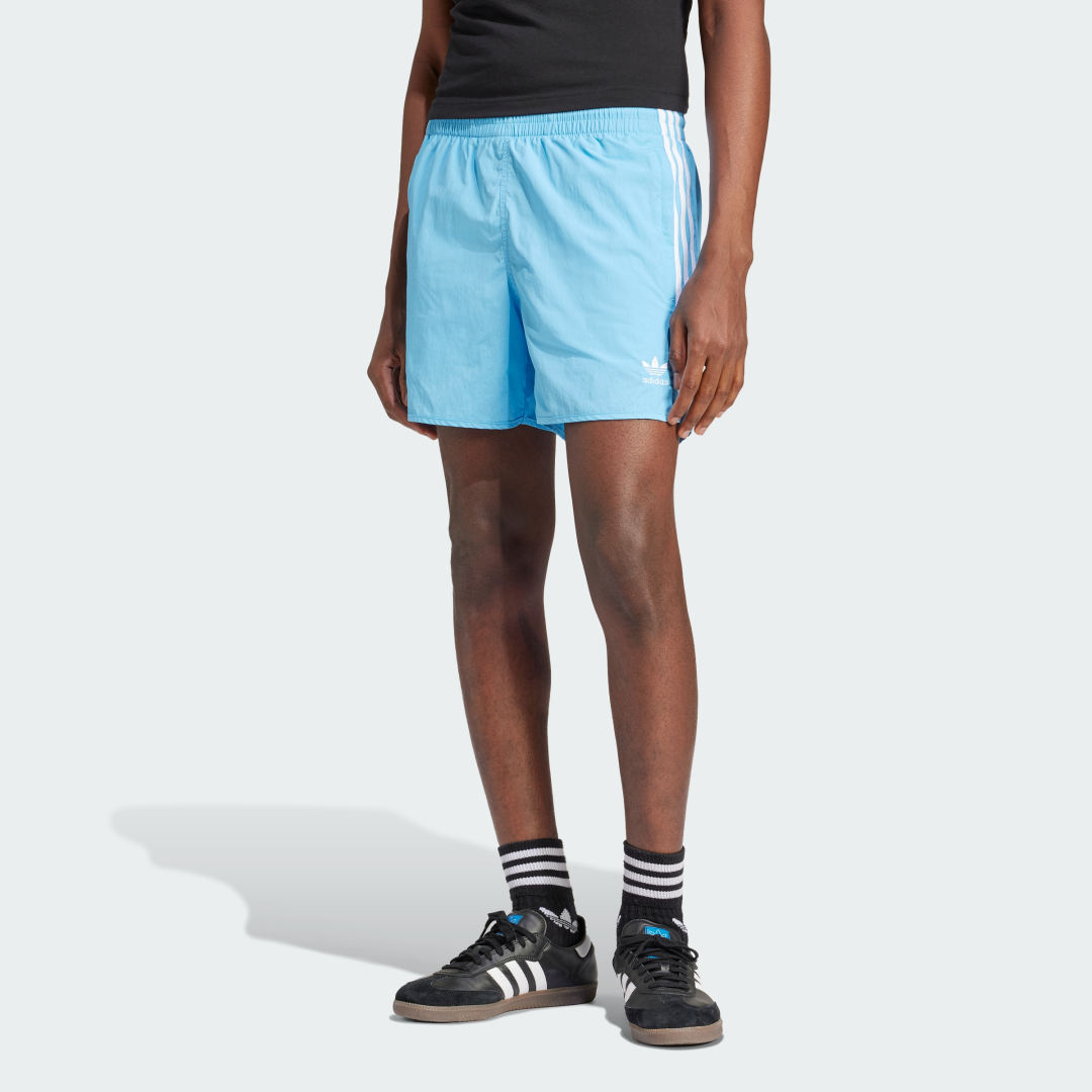 Adidas Originals Korte regular fit broek met labelstitching