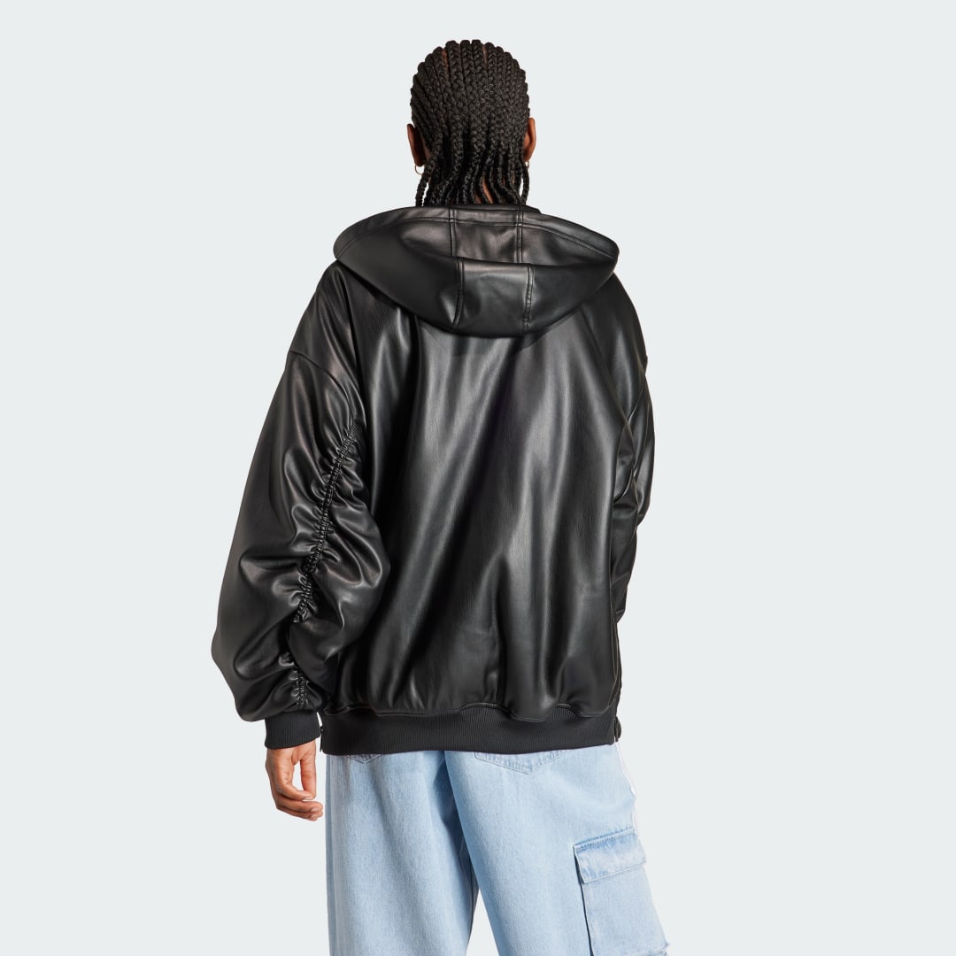 Adidas Originals Adilenium Oversized Faux Leather Jack