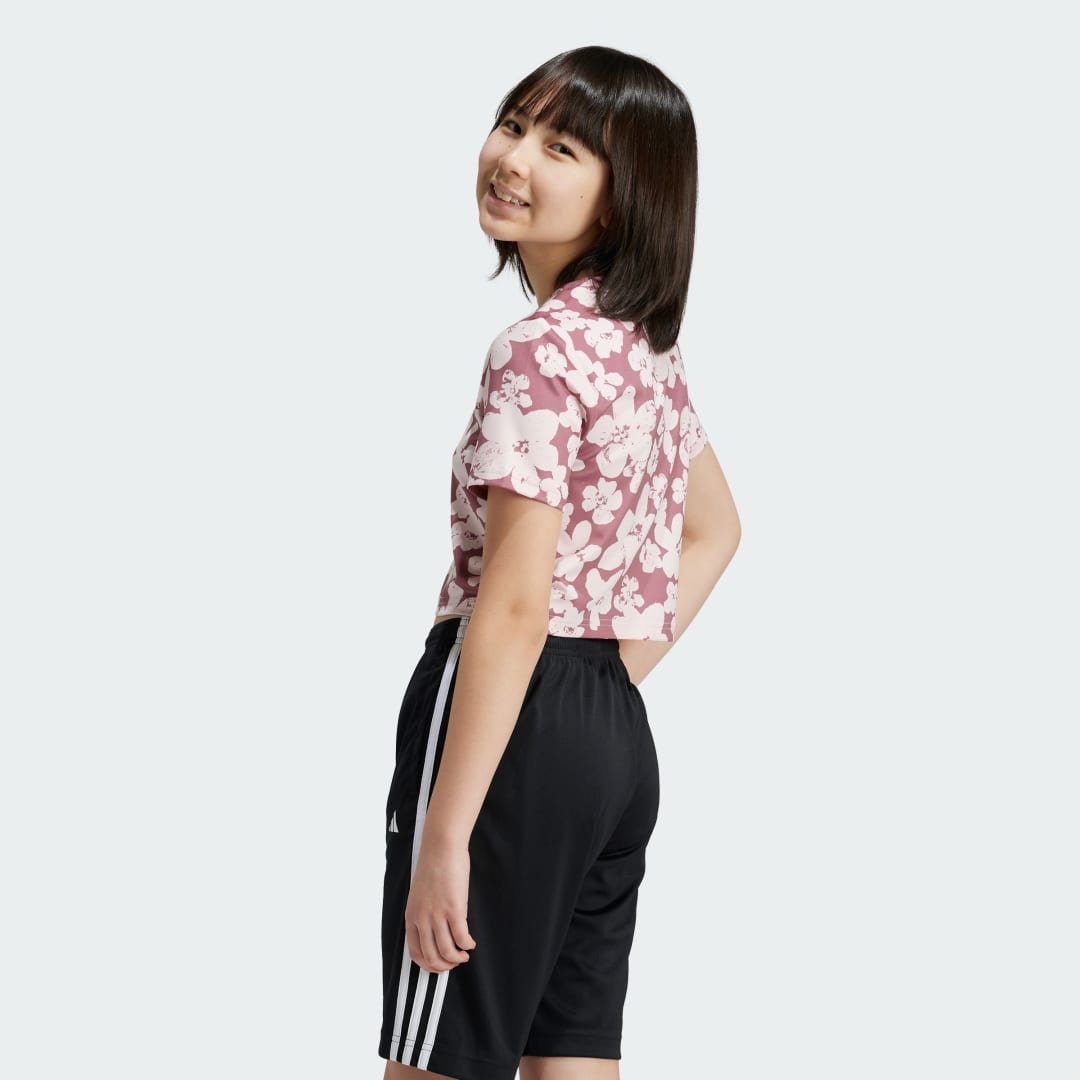 Adidas Train Essentials Seasonal Printed Cropped Training T-shirt Kids