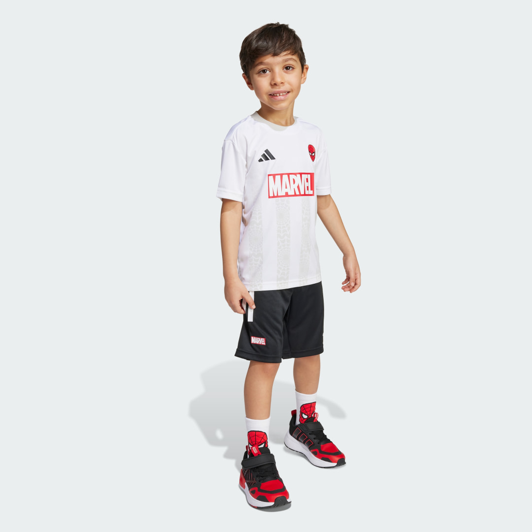 Adidas Spider- T-Shirt Shorts Set Children Wit