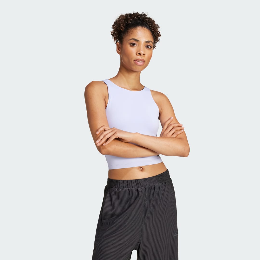 Débardeur court de yoga avec brassière intégrée