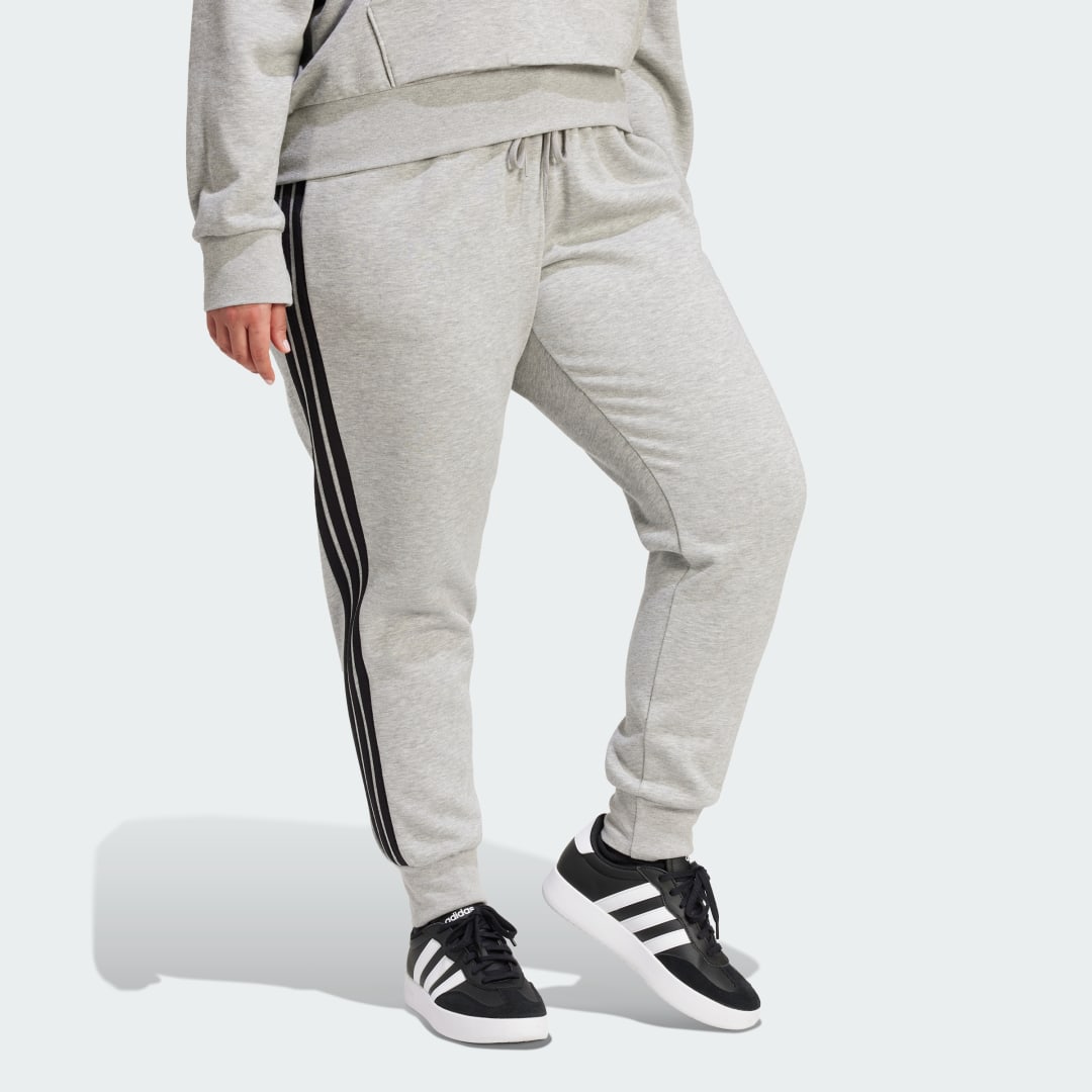 Pantalon ajusté en molleton Essentials à 3 bandes taille plus - vue 3