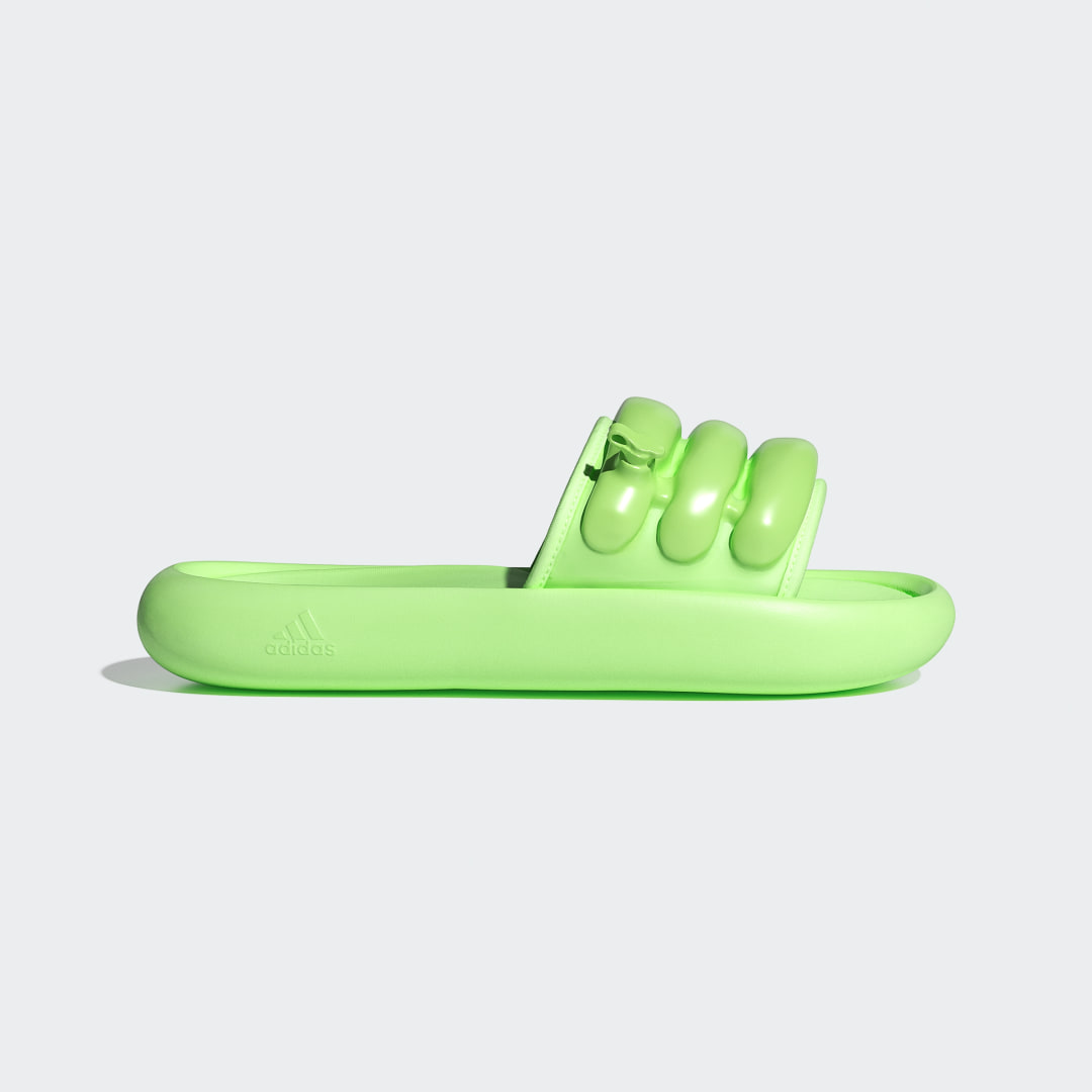 Image of adidas Adilette ZPLAASH Slides Green Spark 7 - Unisex Lifestyle,Swim,Swimming,Yoga Slides
