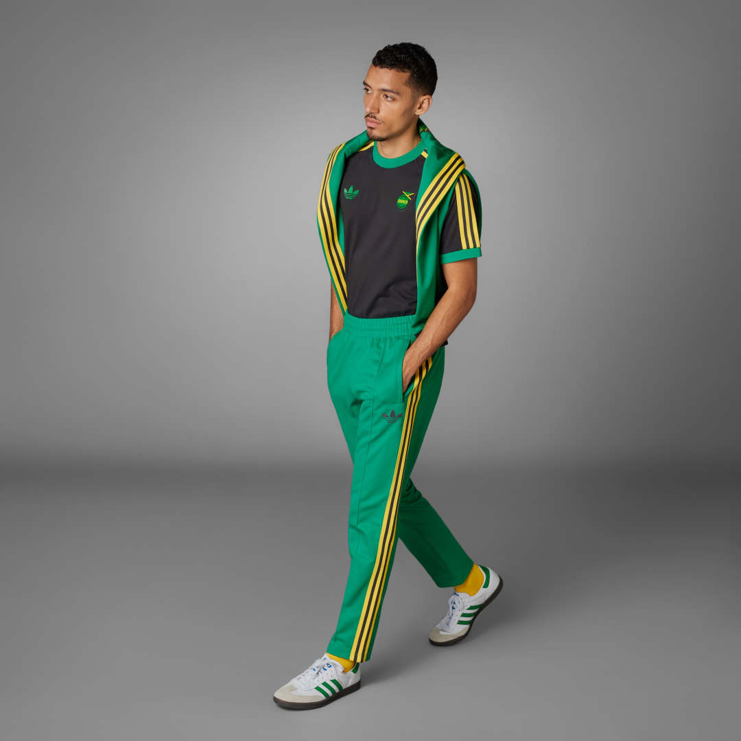 

adidas Camiseta Adicolor Jamaica 3 bandas Hombre, Negro