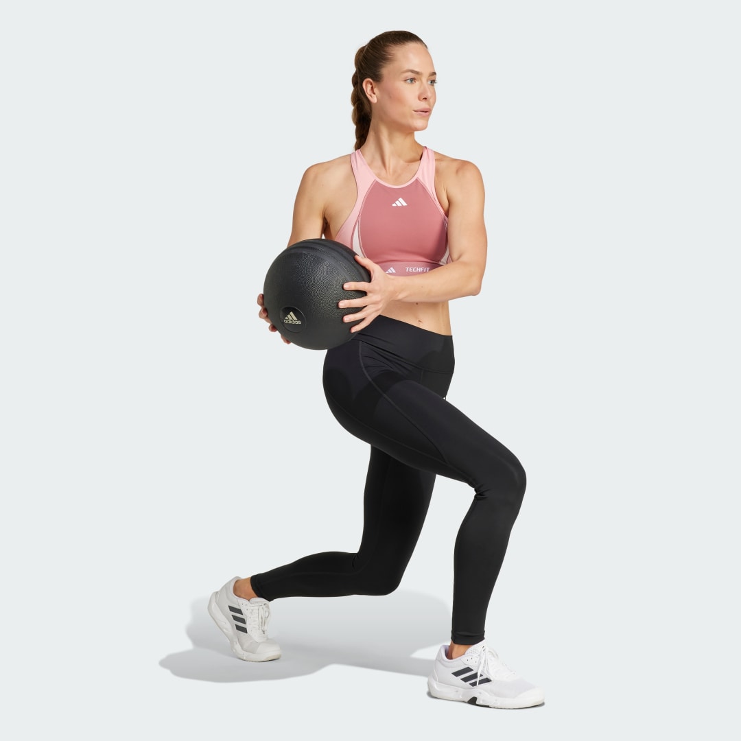 Adidas TECHFIT Medium-Support High-Neck Colorblock Beha