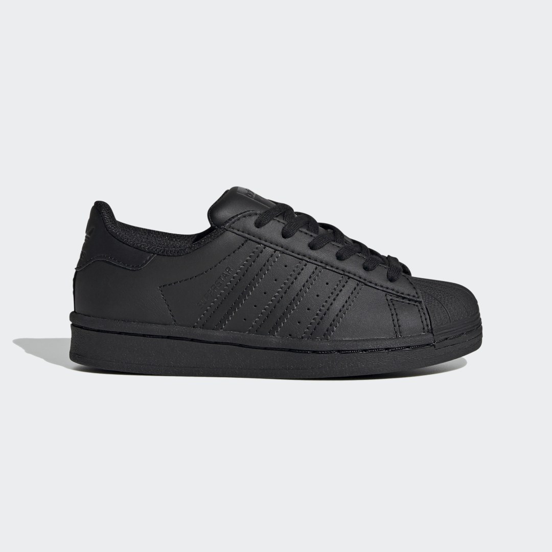 Image of adidas Superstar Shoes Black 12K - kids Lifestyle Athletic & Sneakers