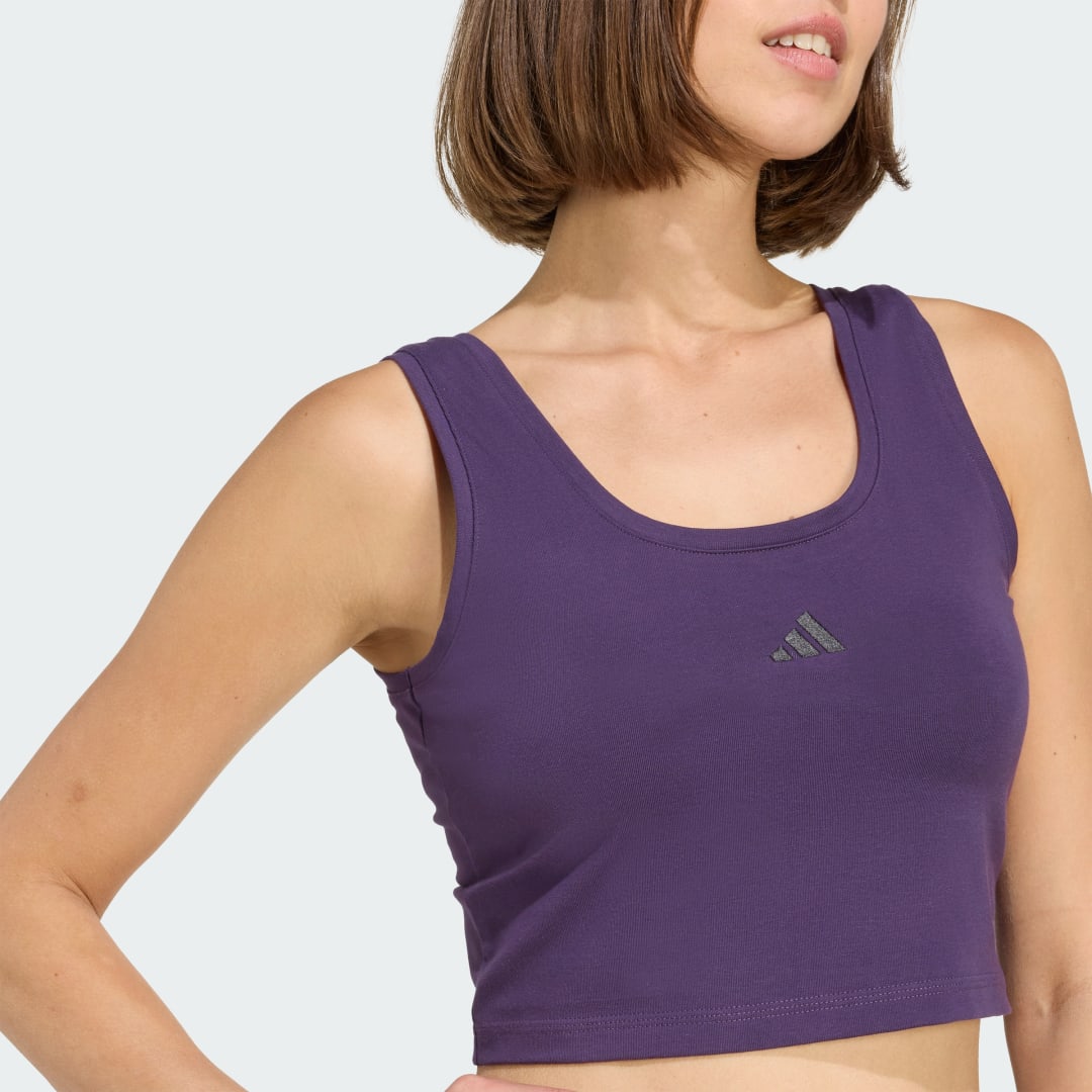 Adidas Essentials Small Logo Katoenen Lifestyle Tanktop