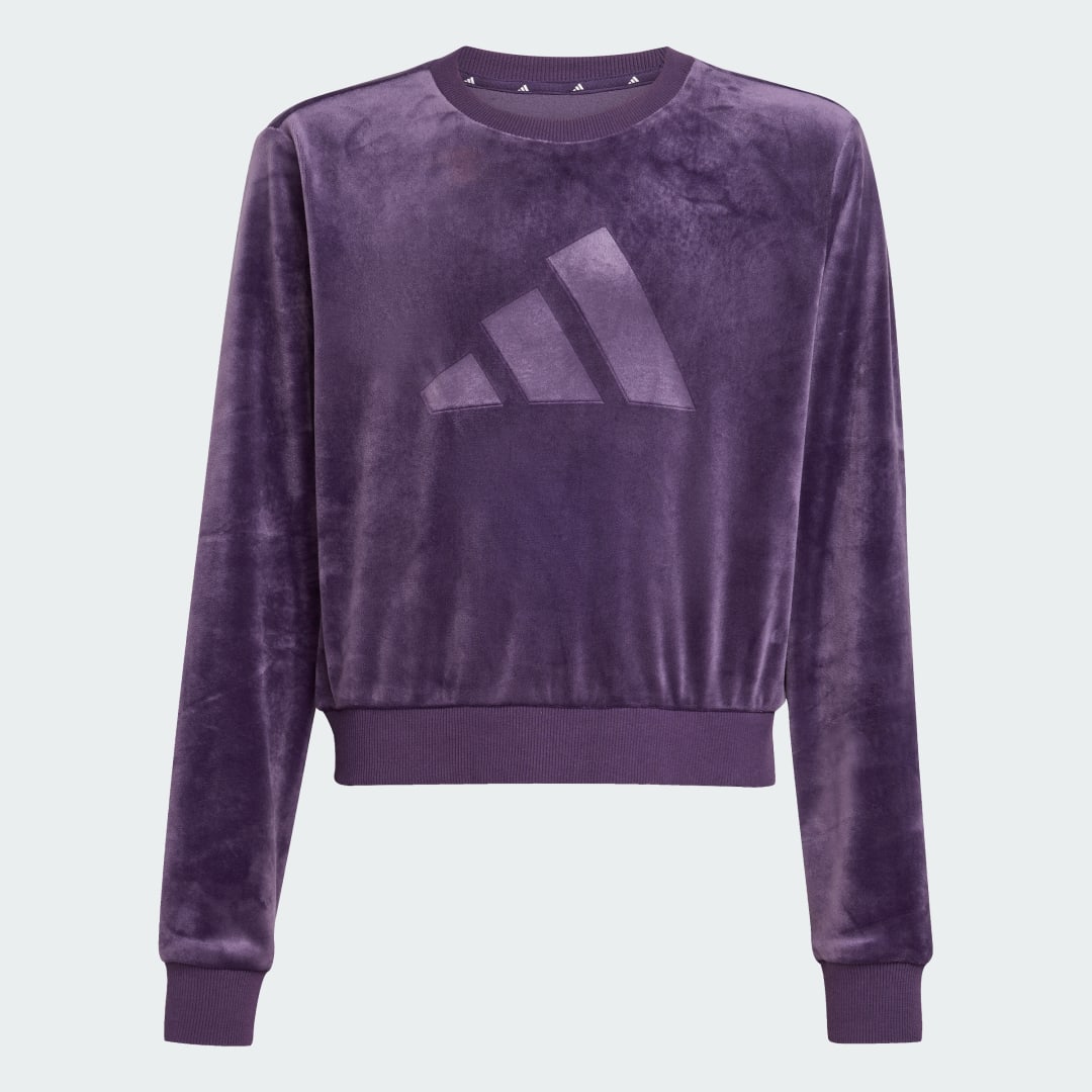 Adidas Girl Holiday Glam Cropped Sweatshirt