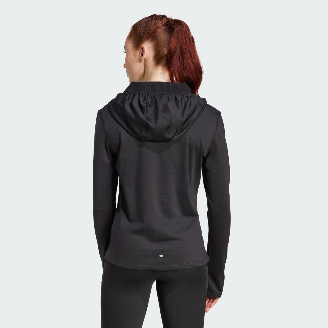 Adidas Own The Run Winterized Hoodie Met Halve Rits