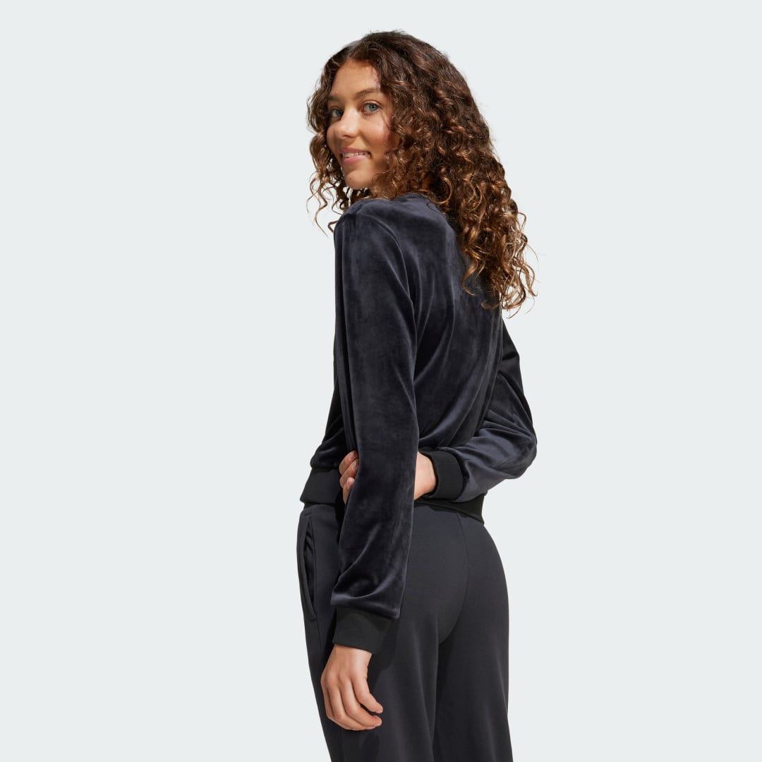 Adidas Girl Holiday Glam Cropped Sweatshirt