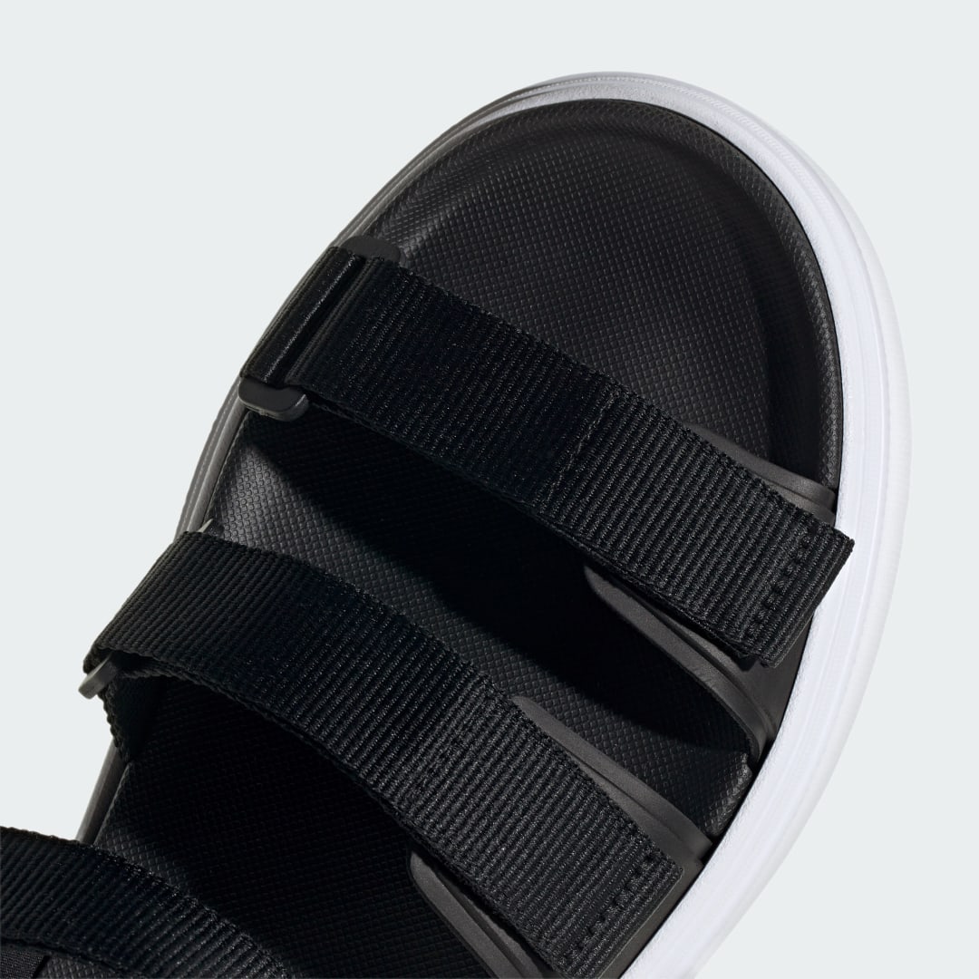 

adidas Sandalias Slyn Mujer, Negro/blanco/blanco