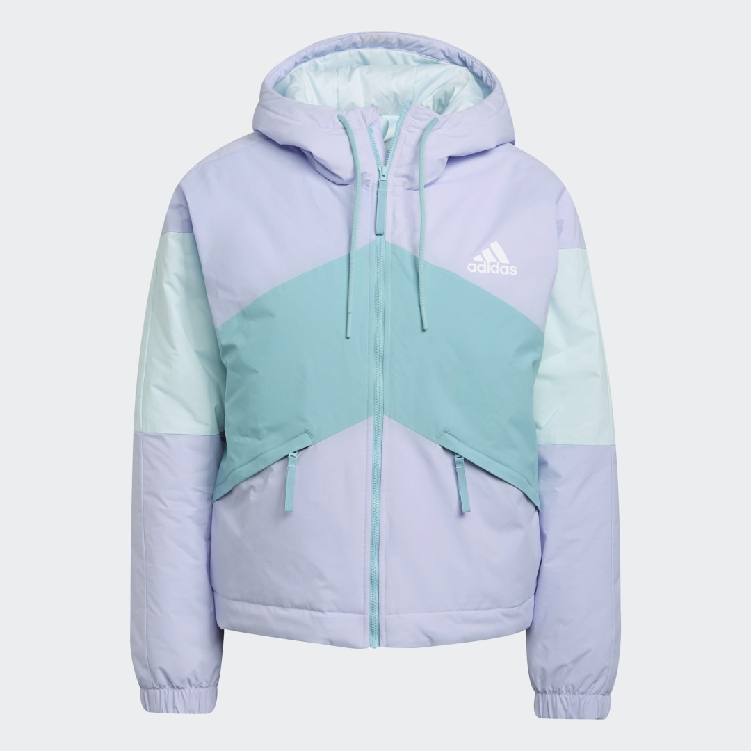 фото Утепленная куртка с капюшоном back to sport adidas performance