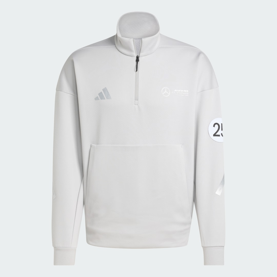 Adidas Mercedes AMG Petronas Formule One Team Silver Arrows Half-Zip Top