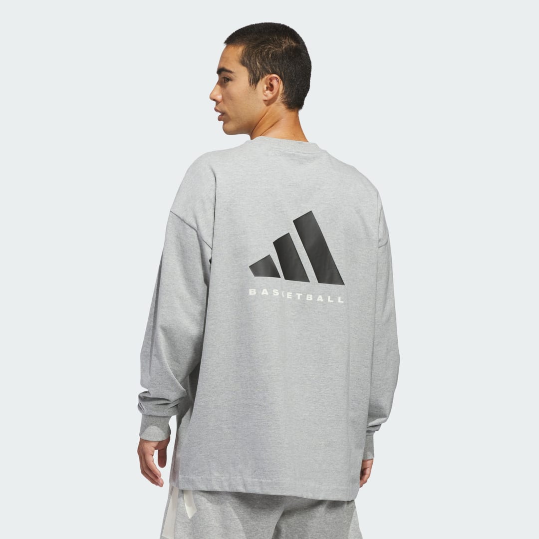 T shirt manches longues adidas Basketball Non genré - vue 4