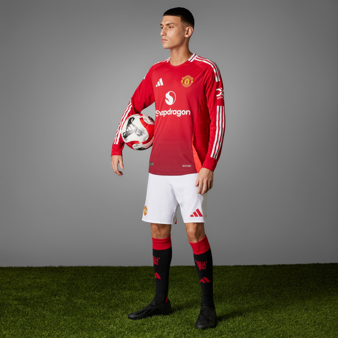 Adidas Manchester United 24 25 Authentiek Thuisshirt met Lange Mouwen
