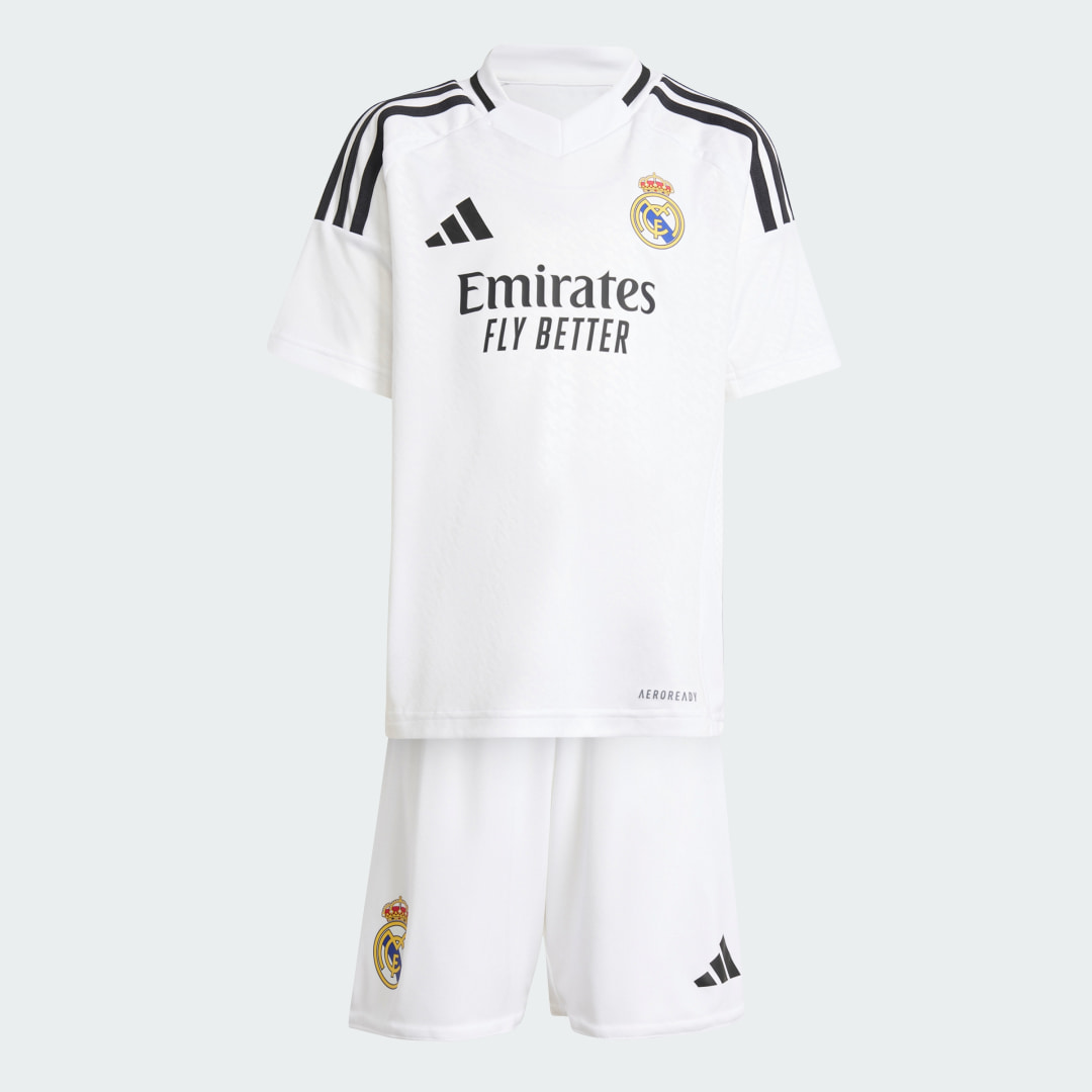

adidas Miniconjunto Local Real Madrid 24/25 Niños, Blanco