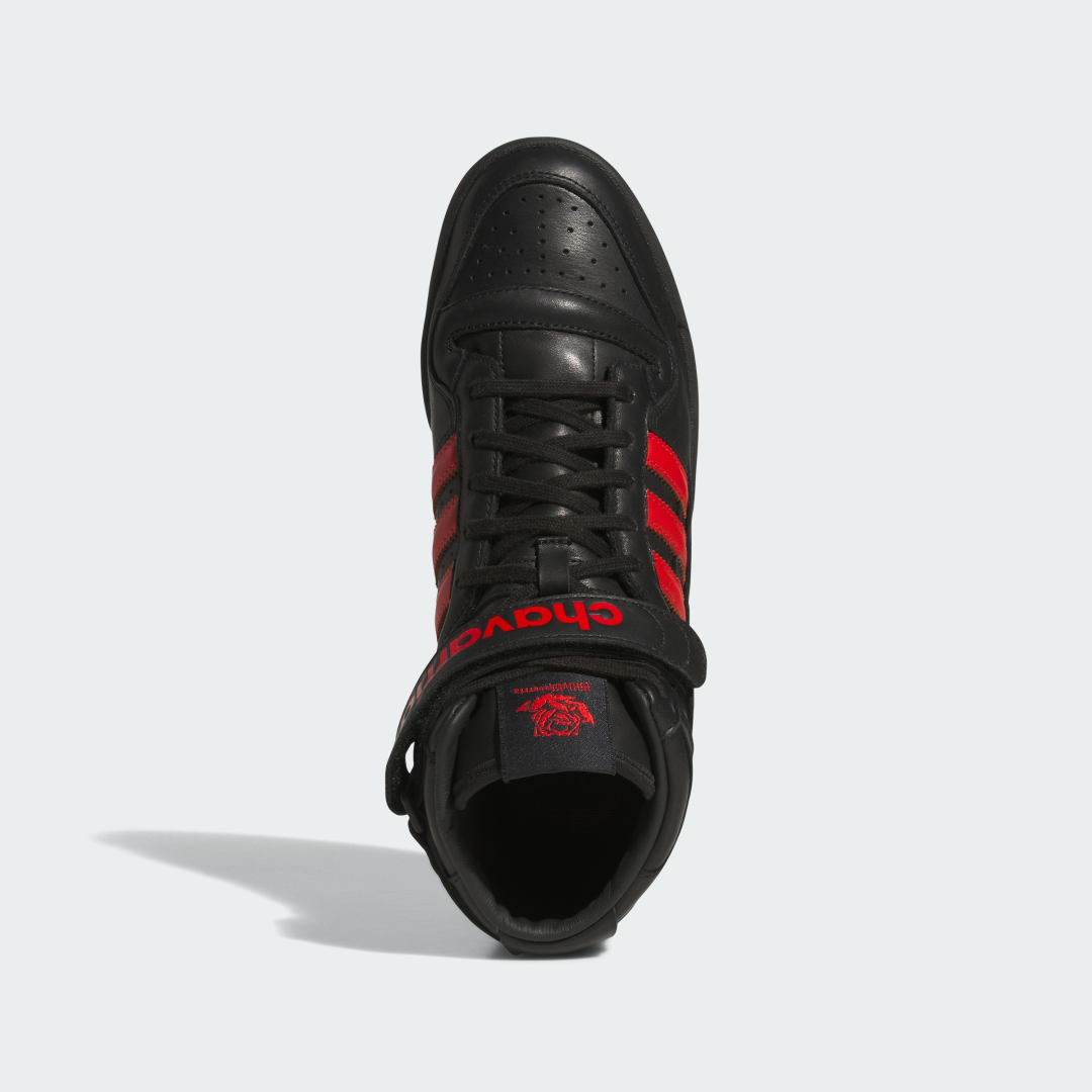 adidas x Willy Chavarria Forum Hi Sneaker Core Black/Red/Carbon - KK3695