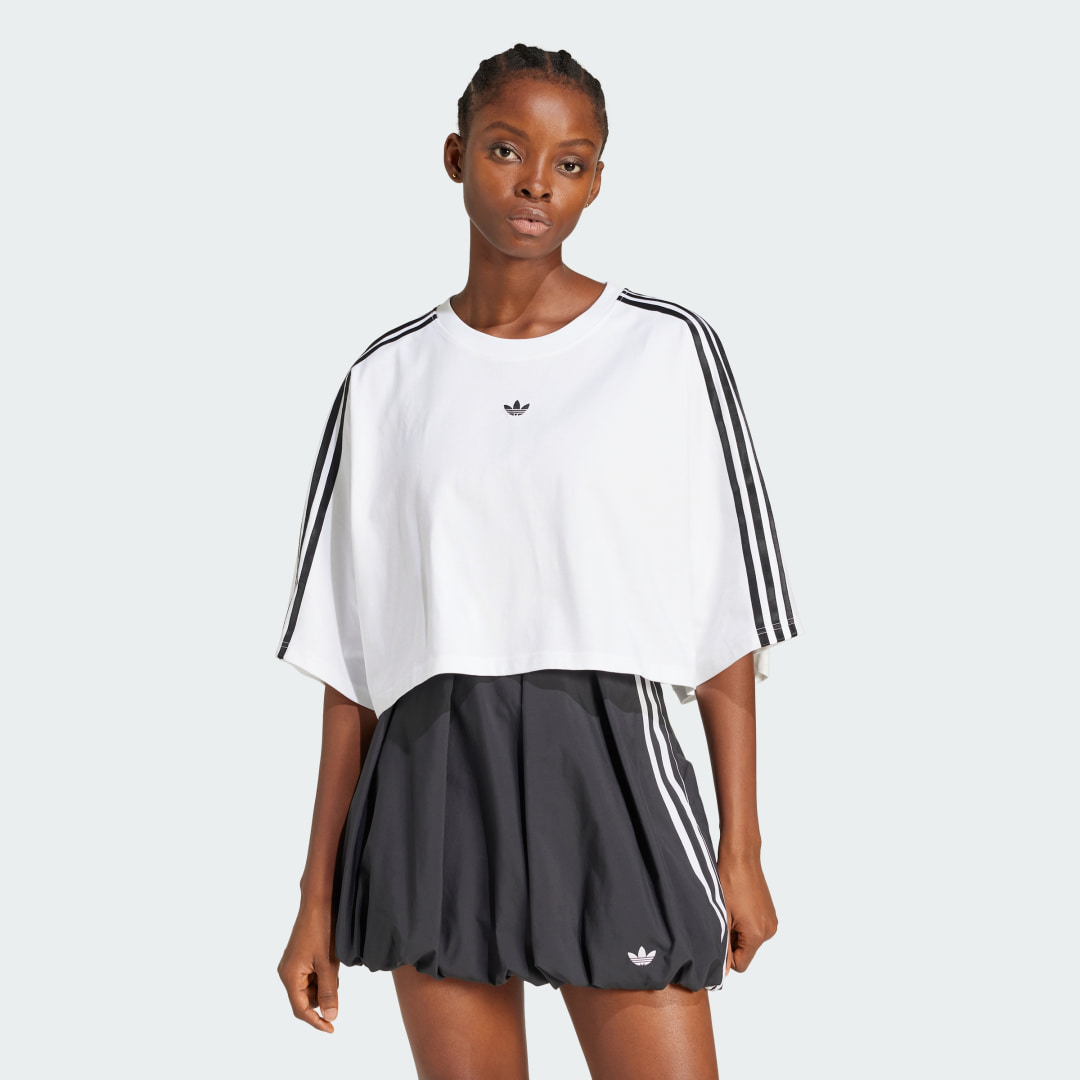 Adidas Originals Korte T-shirt met logo White Dames