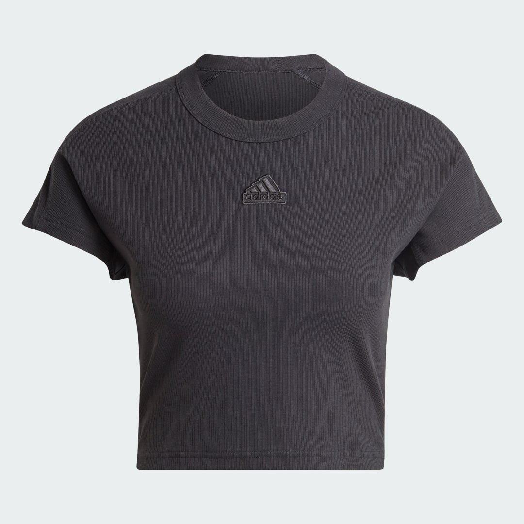 Adidas Sportswear Lounge Ribbed Crop T-shirt