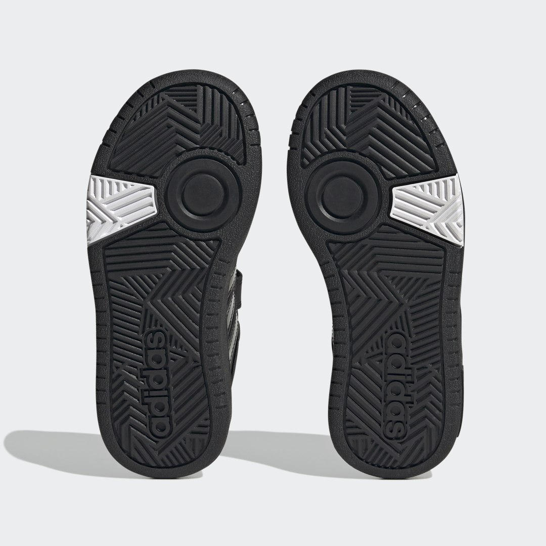 

adidas Tenis de Basketball Hoops Lifestyle Niño, Negro/negro/blanco