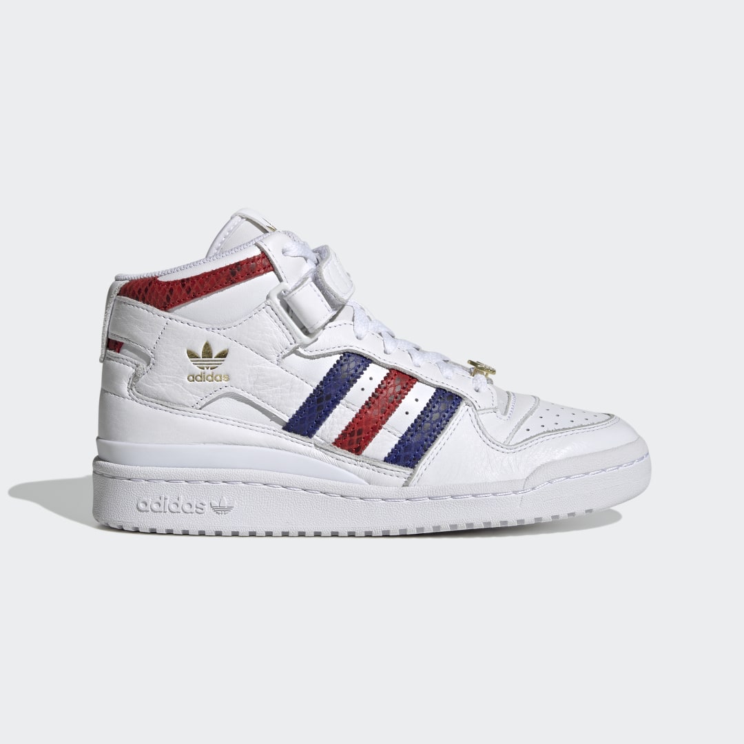 Adidas Forum Mid damessneaker blauw en wit