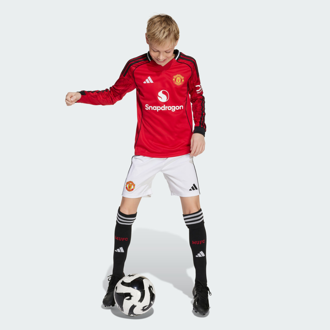 Adidas Manchester United 25 26 Long Sleeve Thuisshirt Kids