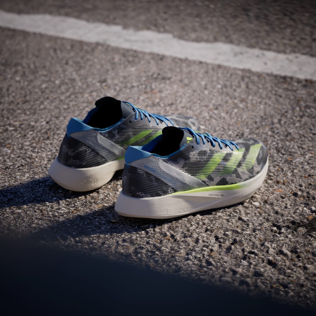 

adidas Tenis Adizero Takumi Sen 10 Mujer, Crystal blanco/lucid lemon/azul burst