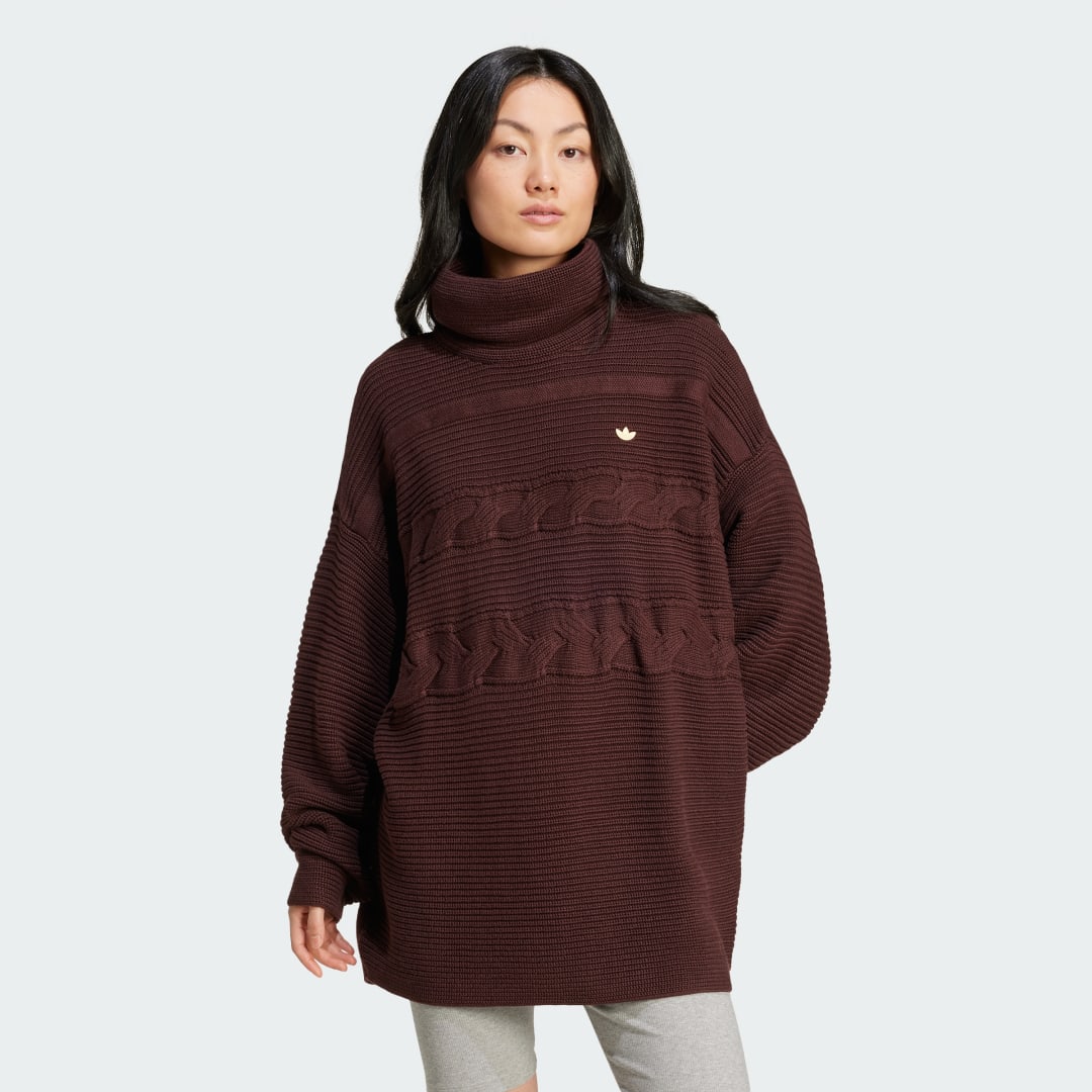 Adidas Originals Turtleneck met logo Brown Dames