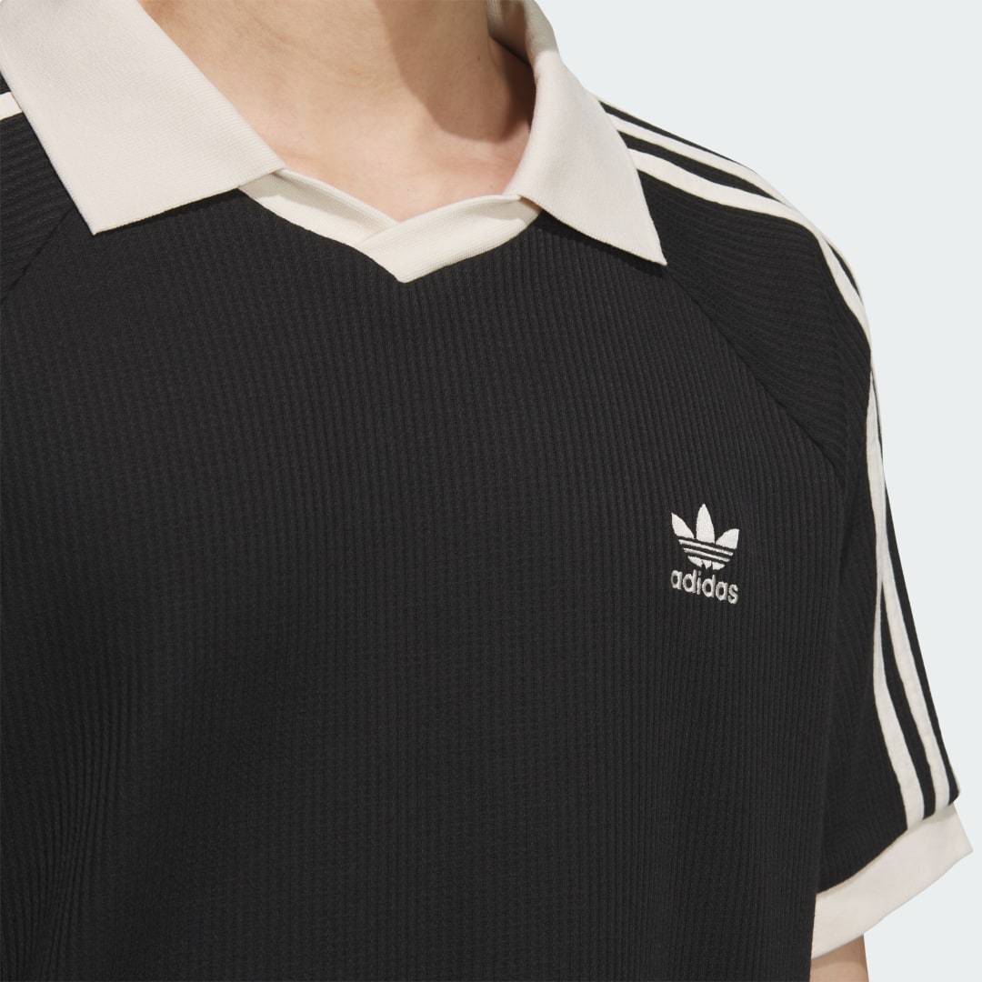 Adidas Waffle Poloshirt met Korte Mouwen