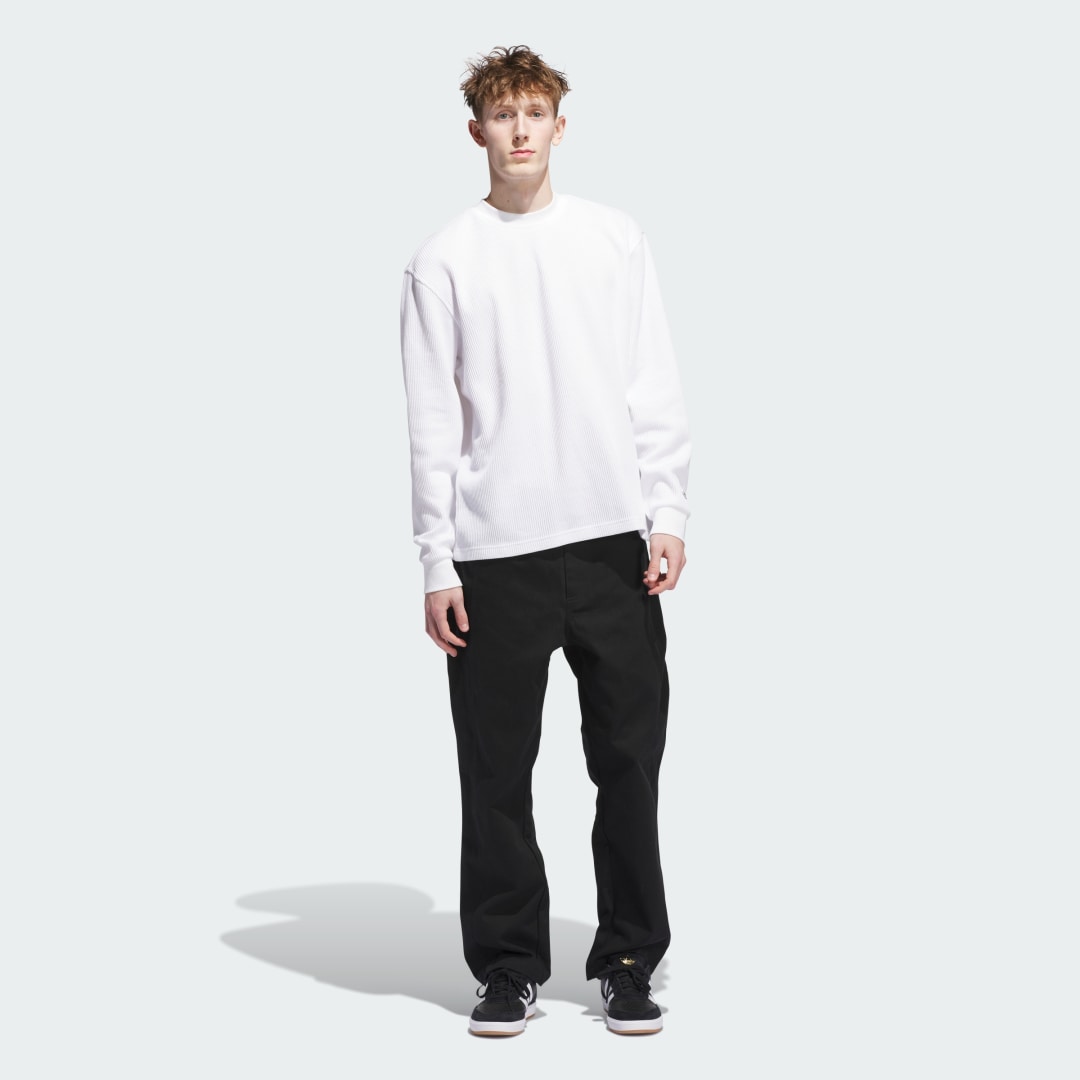 Adidas Skateboarding Waffle Knit Shirt met Lange Mouwen